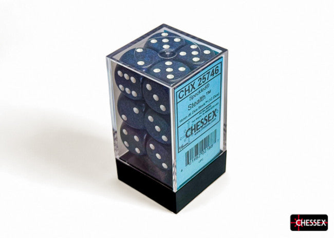CHX 25746 Speckled Stealth 16mm d6 Dice Block (12 dice)