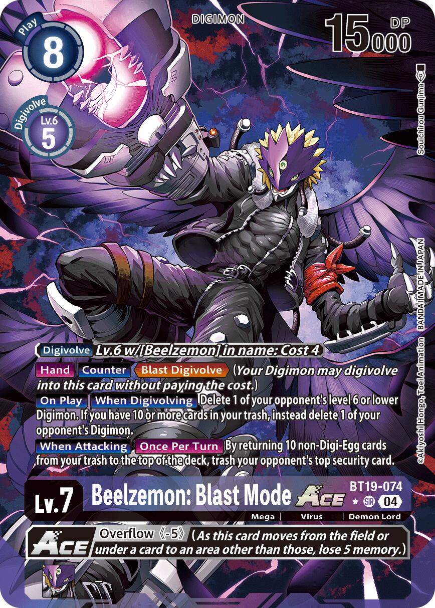 Beelzemon: Blast Mode ACE (BT19-074) (Alternate Art)