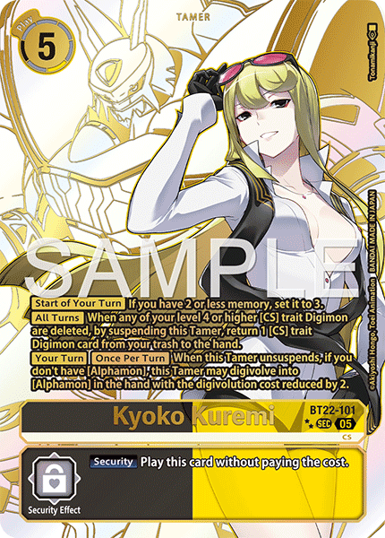 Kyoko Kuremi (BT22-101) (2 Gold Stars Rare)