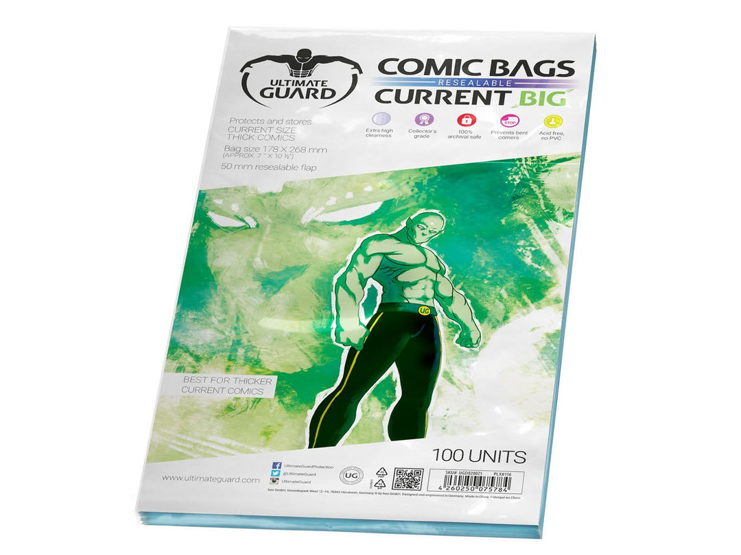 Ultimate Guard: Comic Bags – Big Resealable – Current Size