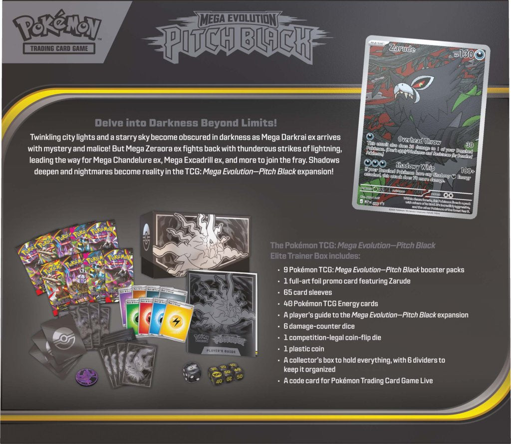 Pokémon TCG: Mega Evolution Pitch Black Elite Trainer Box [Pre-order] (Pick-up Only)
