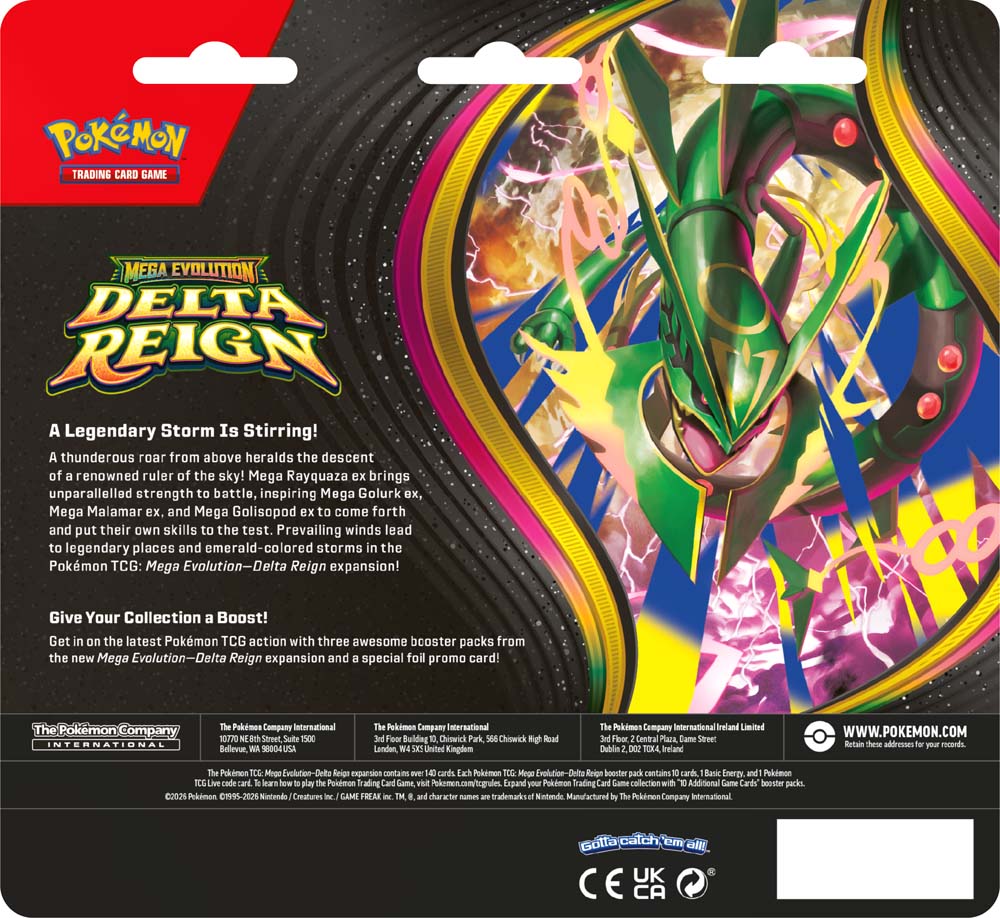 Pokémon TCG: Mega Evolution Delta Reign Three-Booster Blister (Pick-up Only) [Pre-order]