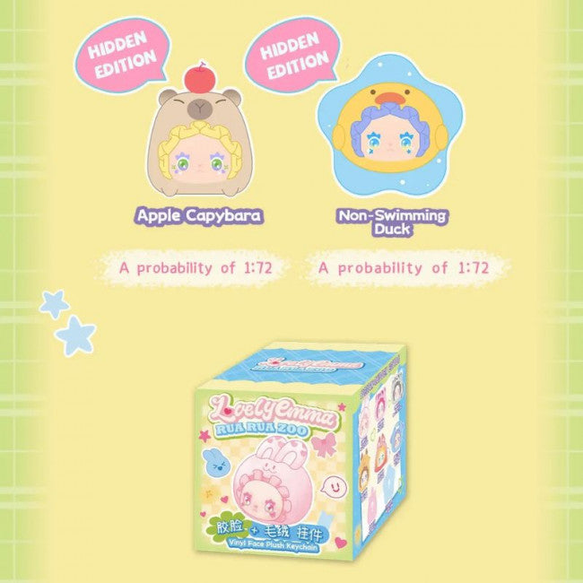 Emma Rua Rua Zoo Vinyl Face Plush Keychain (Blind Box)