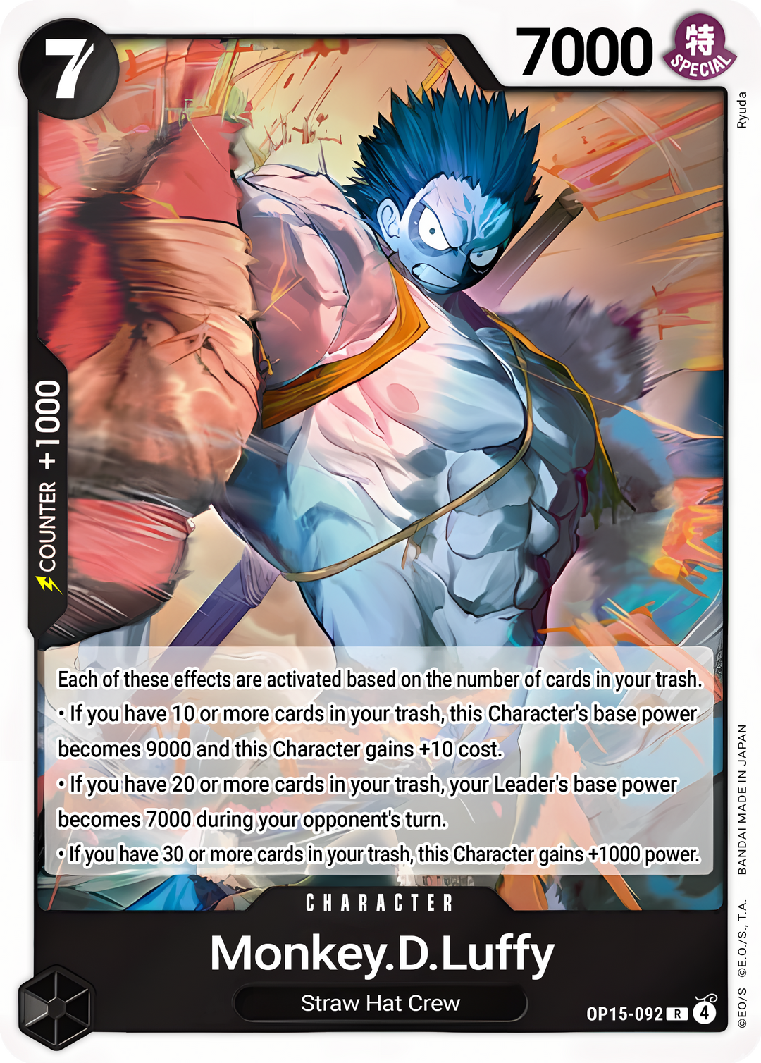 Monkey.D.Luffy OP15-092 (Adventure on Kami's Island)  - Foil