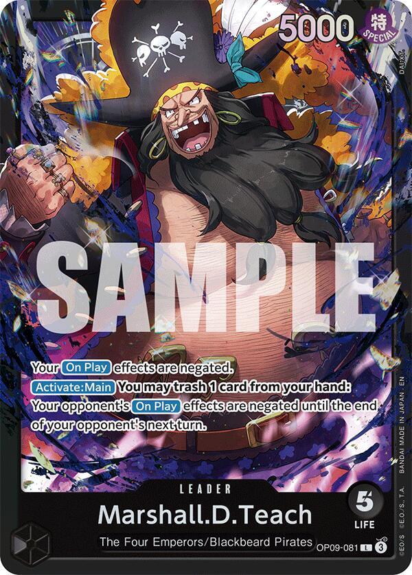 Marshall.D.Teach OP09-081 (Starter Deck 27: BLACK Marshall.D.Teach)  - Foil