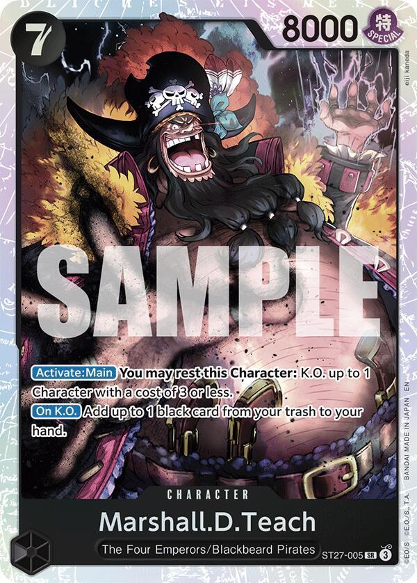 Marshall.D.Teach ST27-005 (Starter Deck 27: BLACK Marshall.D.Teach)  - Foil