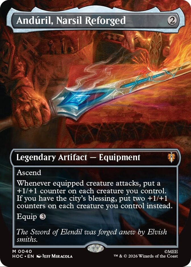 Andúril, Narsil Reforged 40 (The Hobbit: Eternal-Legal)  - Borderless Foil