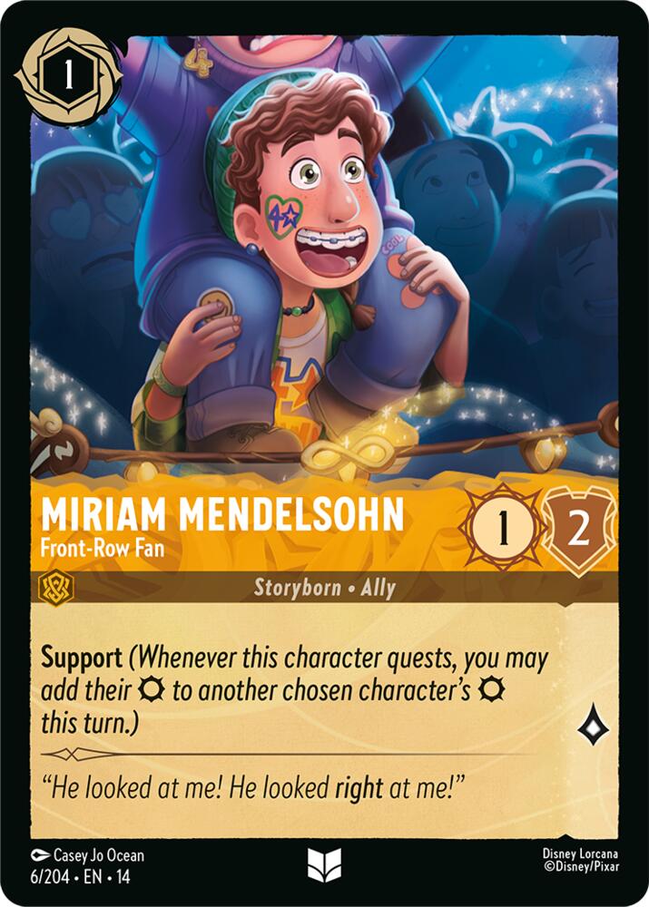 Miriam Mendelsohn, Front Row Fan 6/204 (Hyperia City) 