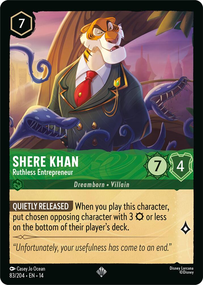 Shere Khan, Ruthless Entrepreneur 83/204 (Hyperia City)  - Cold Foil