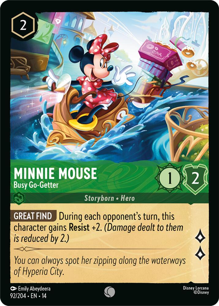 Minnie Mouse, Busy Go Getter 92/204 (Hyperia City)  - Cold Foil