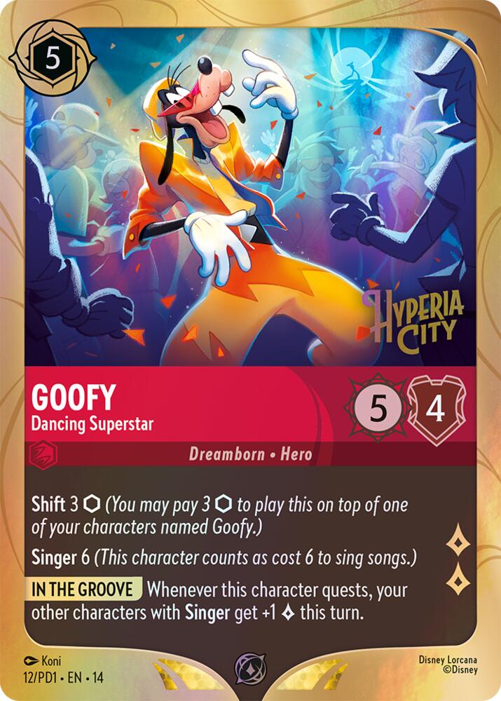 Goofy Dancing Superstar 12 (Disney Lorcana Promo Cards)  - Holofoil
