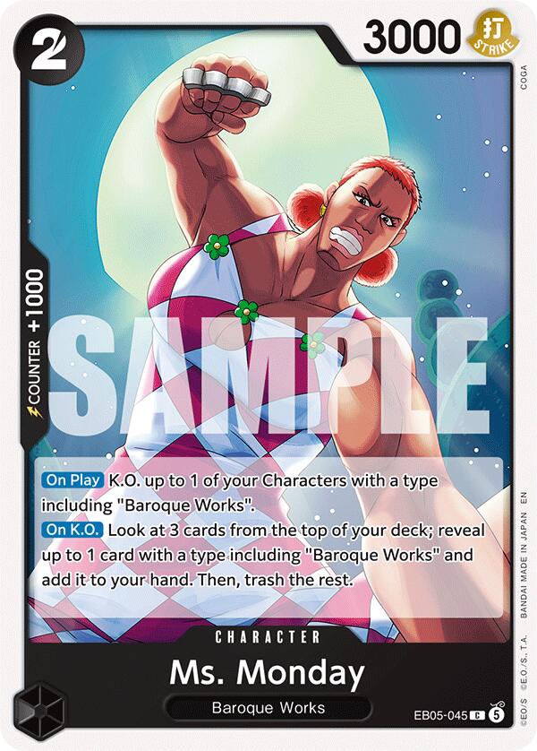 Ms. Monday EB05-045 (Extra Booster: One Piece Heroines Edition Vol. 2) 