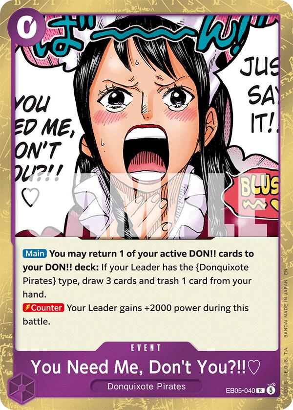 You Need Me, Don't You?!! EB05-040 (Extra Booster: One Piece Heroines Edition Vol. 2)  - Foil