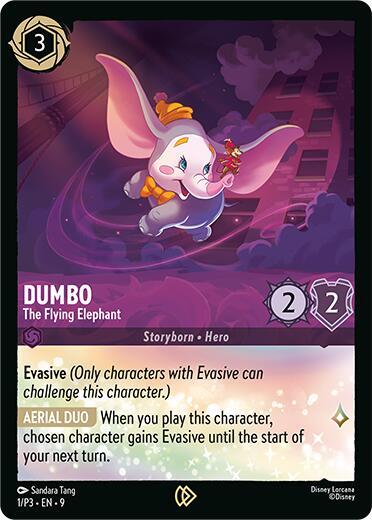 Dumbo, The Flying Elephant 1 (Disney Lorcana Promo Cards)  - Cold Foil