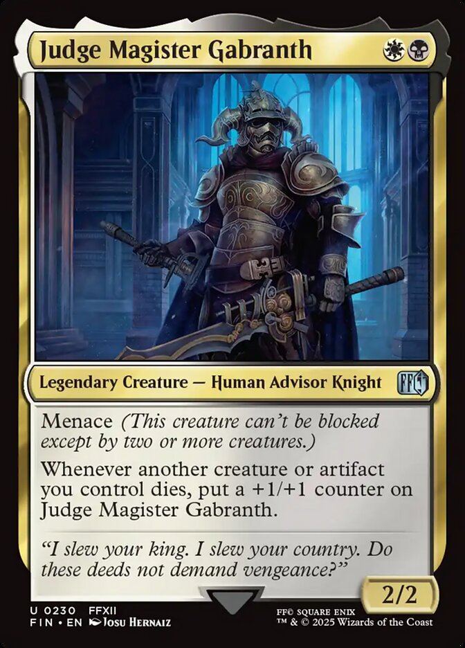 Judge Magister Gabranth 230/309 (FINAL FANTASY)  - Foil