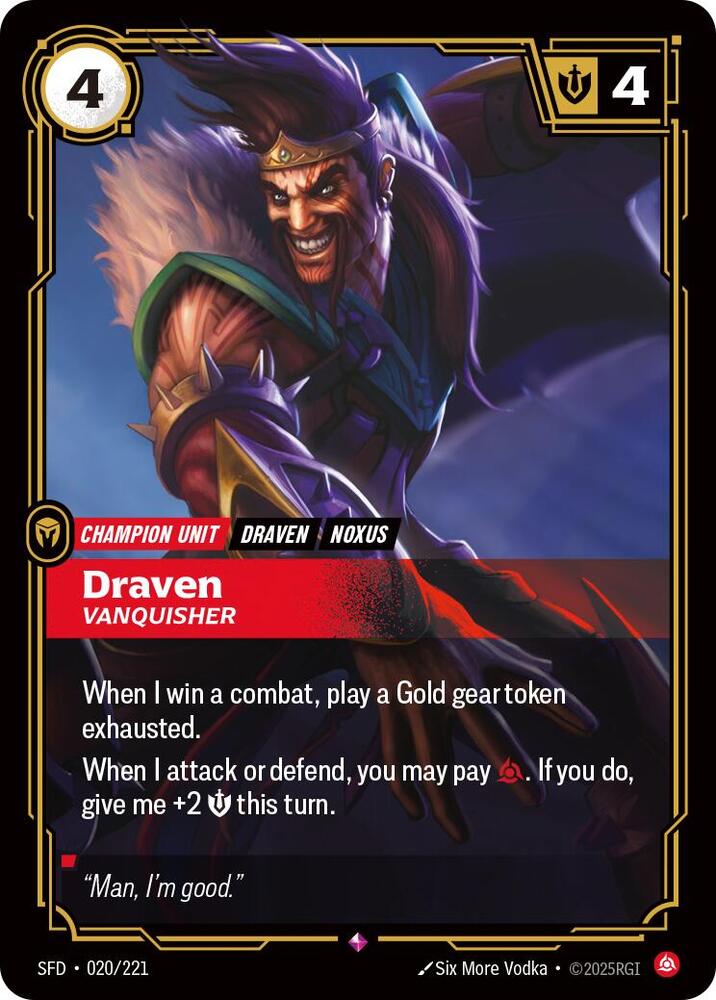 Draven - Vanquisher 020/221 (Spiritforged)  - Foil