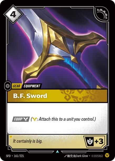 B.F. Sword 161/221 (Spiritforged)  - Foil