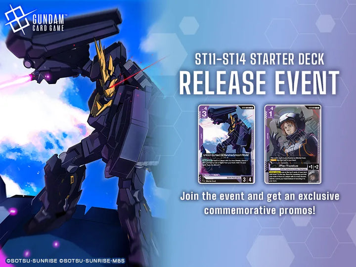 Gundam ST11-ST14 Release Event - Saturday 26th Sept - 10:30am