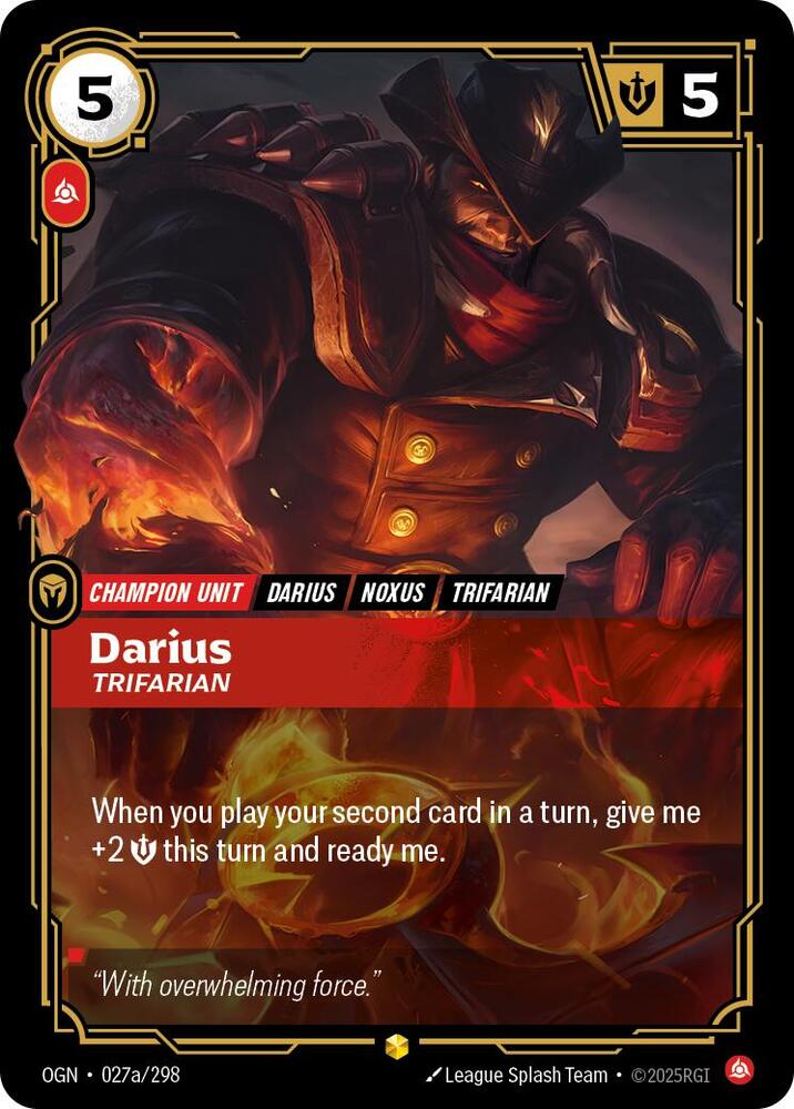 Darius - Trifarian 027a/298 (Origins)  - Foil
