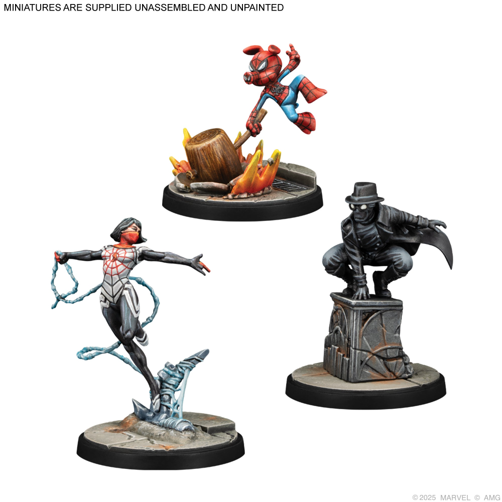 Marvel: Crisis Protocol – Silk, Spider-Ham & Spider-Man Noir [Pre-order]