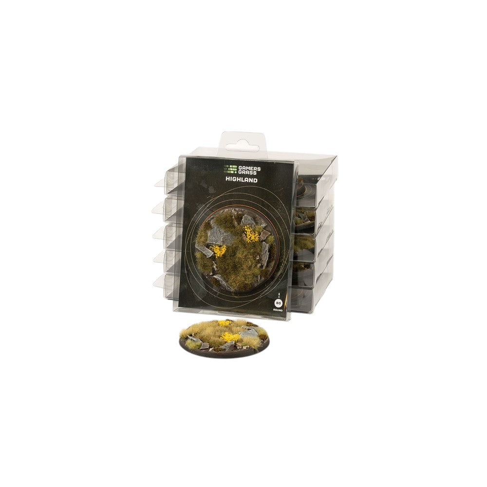 Gamers Grass - Battle Ready Bases - Highland - Round 80mm (x1)