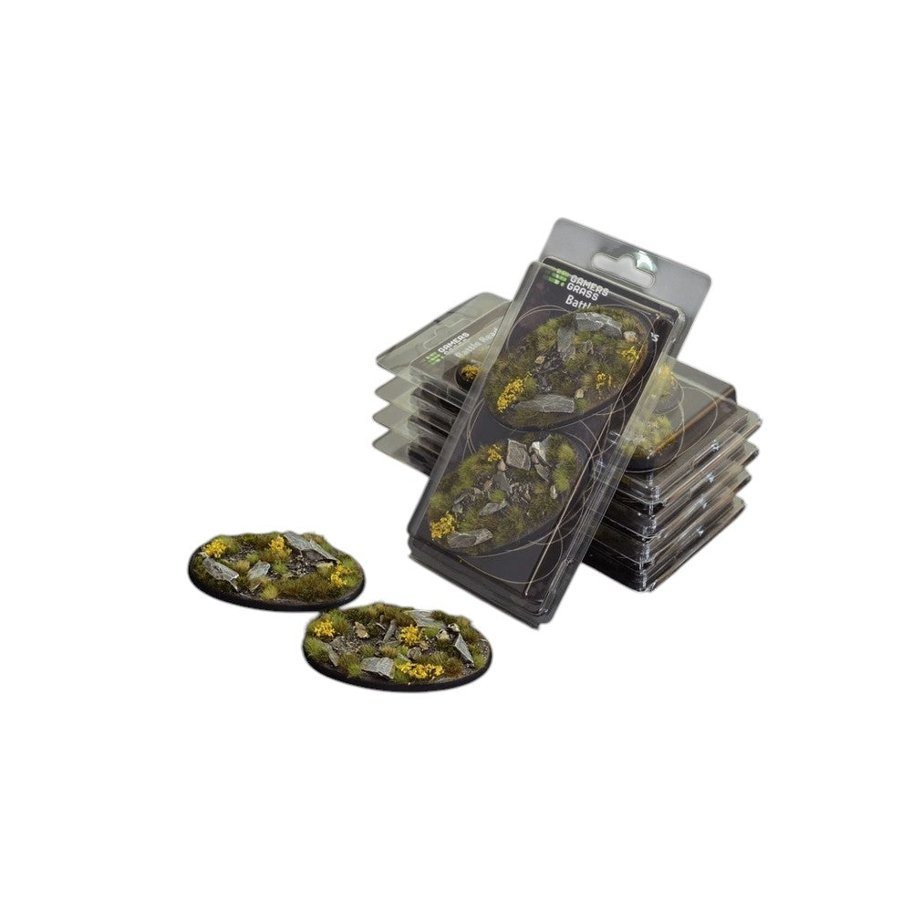 Gamers Grass - Battle Ready Bases - Highland - Oval 90mm (x2)