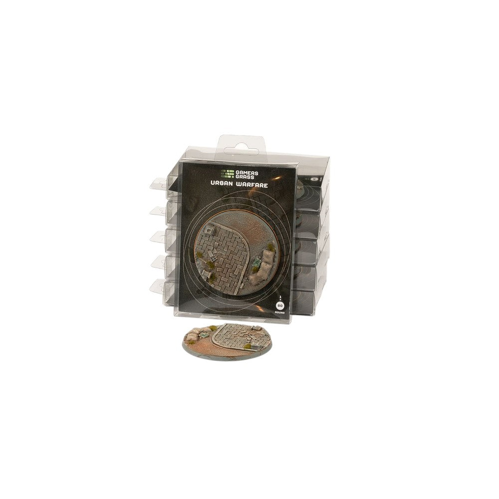 Gamers Grass - Battle Ready Bases - Urban Warfare - Round 80mm (x1)