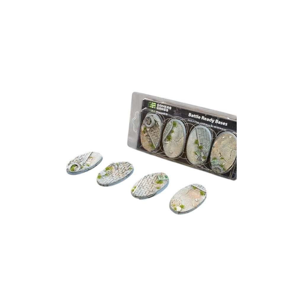 Gamers Grass - Battle Ready Bases - Urban Warfare - Oval 60mm (x4)