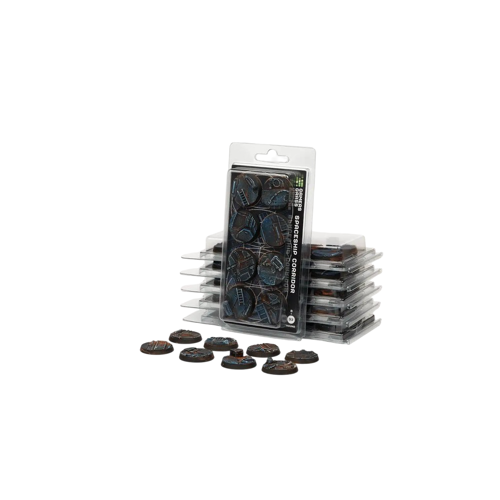 Gamers Grass - Battle Ready Bases - Spaceship Corridor - Round 32mm (x8)