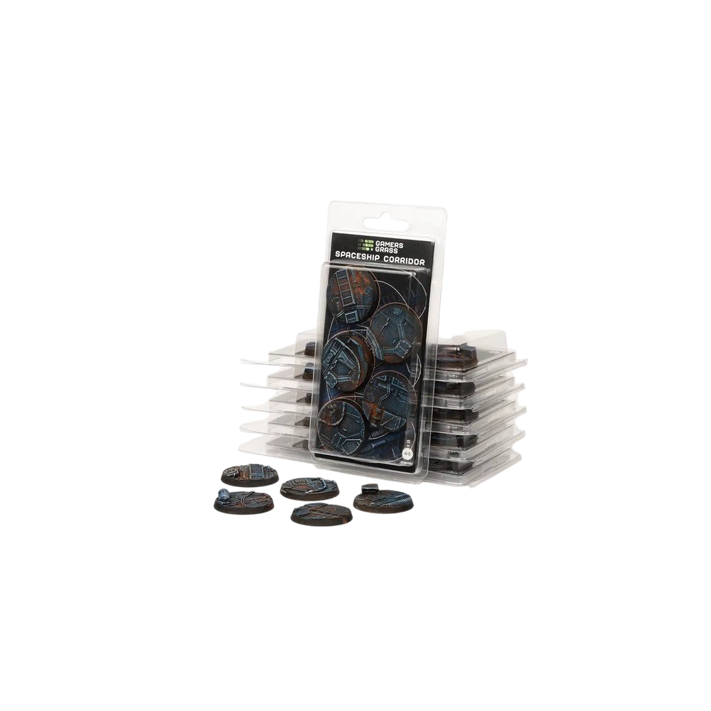 Gamers Grass - Battle Ready Bases - Spaceship Corridor - Round 40mm (x5)