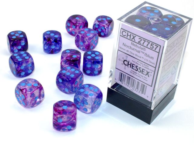 CHX 27757 Nebula 16mm d6 Nocturnal/Blue Luminary Block (12)