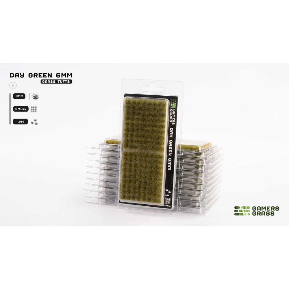 Gamers Grass - Grass Tufts - Dry Green 6mm - Small