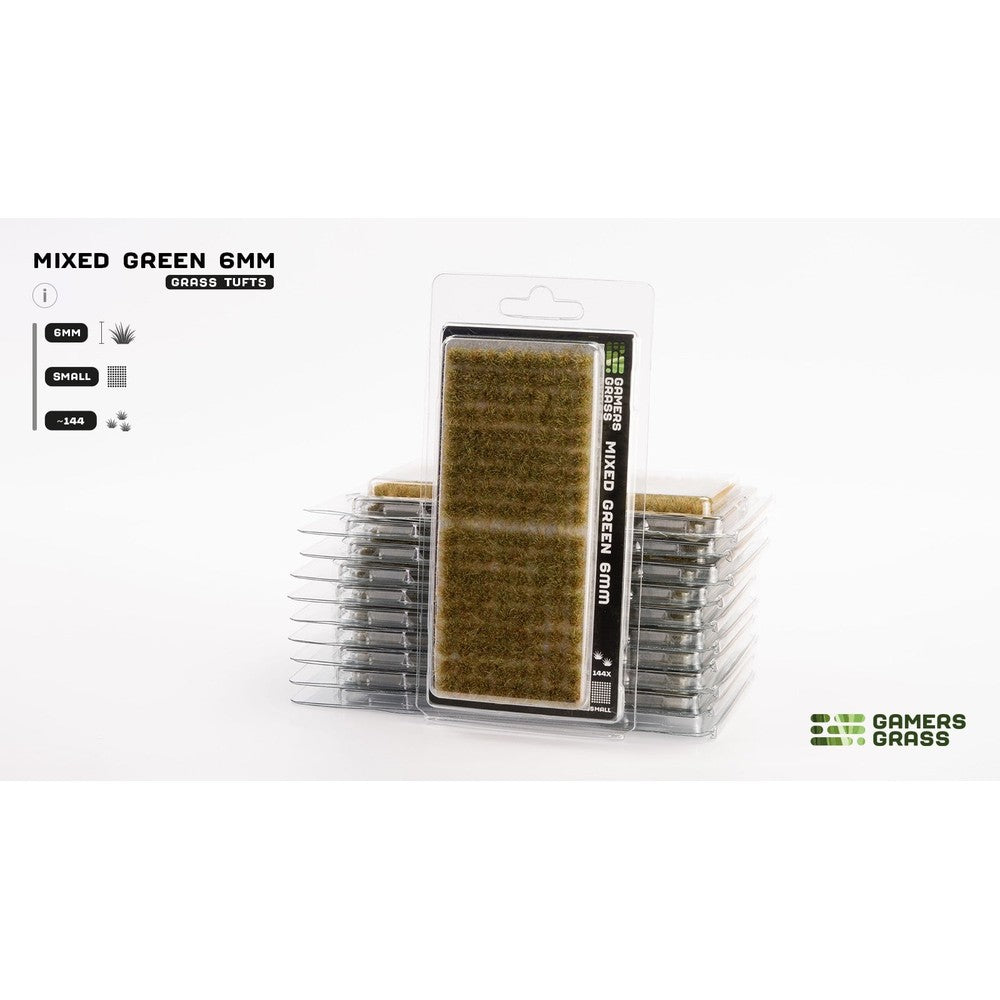 Gamers Grass - Grass Tufts - Mixed Green 6mm - Small