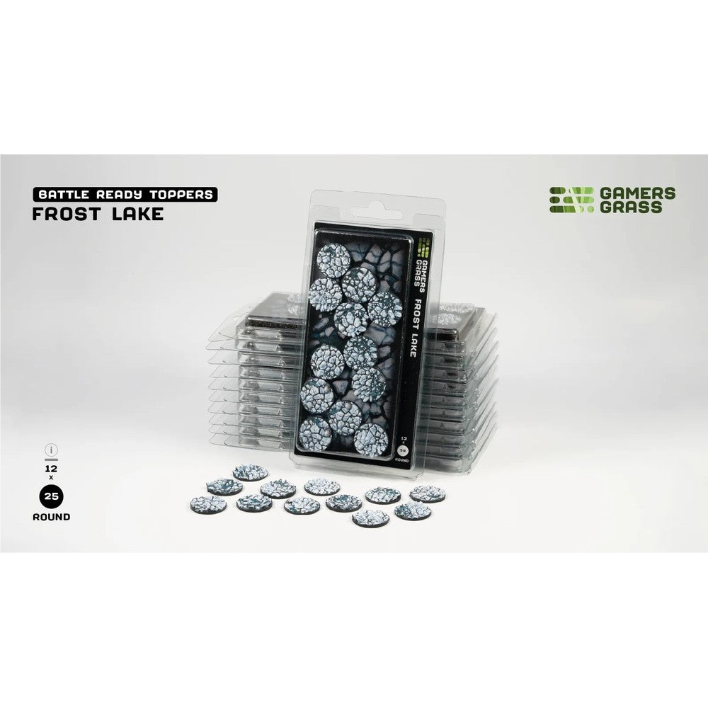 Gamers Grass - Battle Ready Toppers - Frost Lake - Round 25mm (x12)