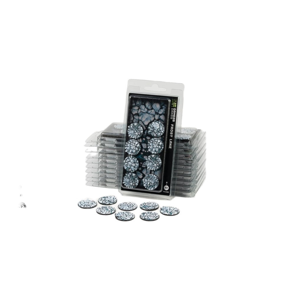Gamers Grass - Battle Ready Toppers - Frost Lake - Round 32mm (x8)