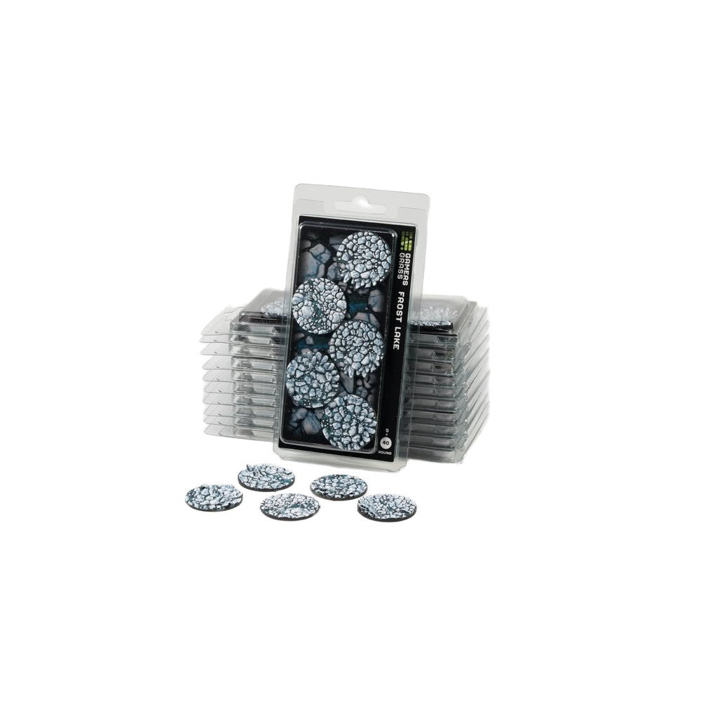 Gamers Grass - Battle Ready Toppers - Frost Lake - Round 40mm (x5)