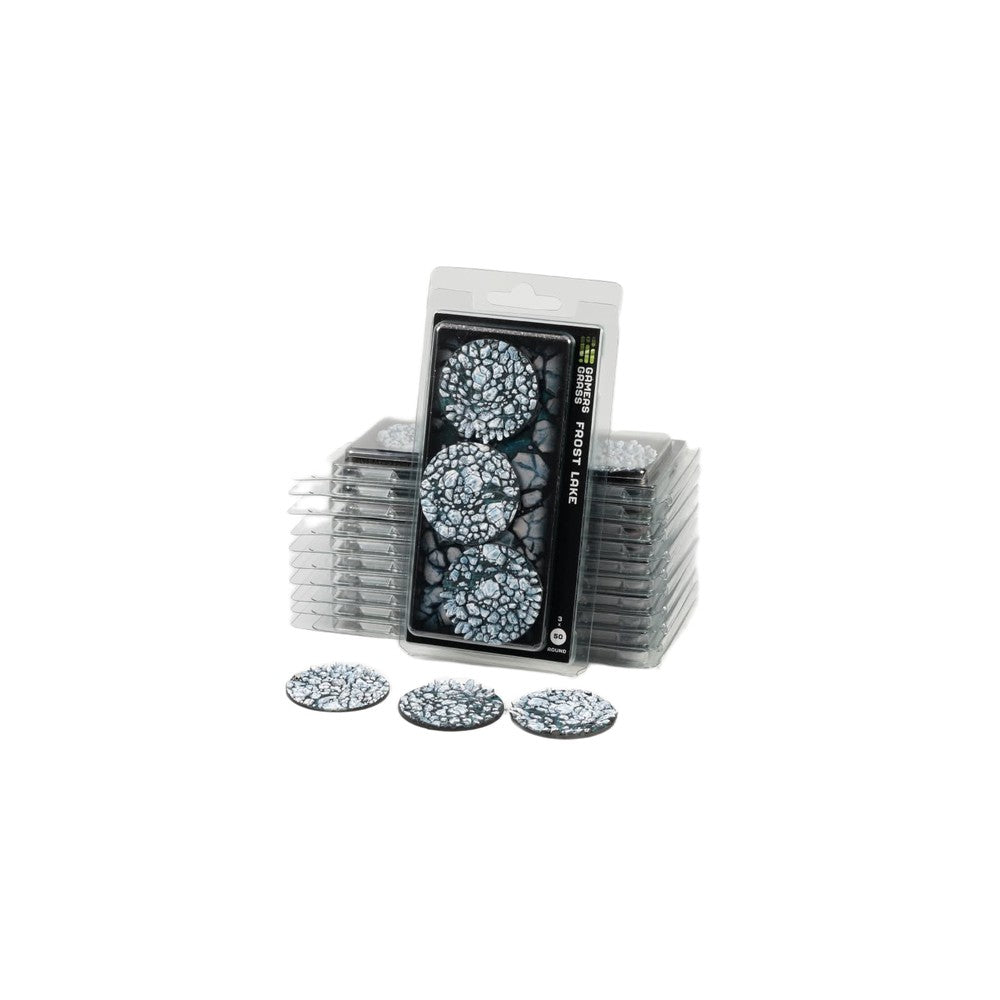 Gamers Grass - Battle Ready Toppers - Frost Lake - Round 50mm (x3)