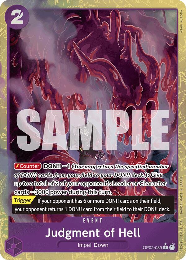Judgment of Hell OP02-089 (Premium Booster -The Best-)  - Alternate Art Foil