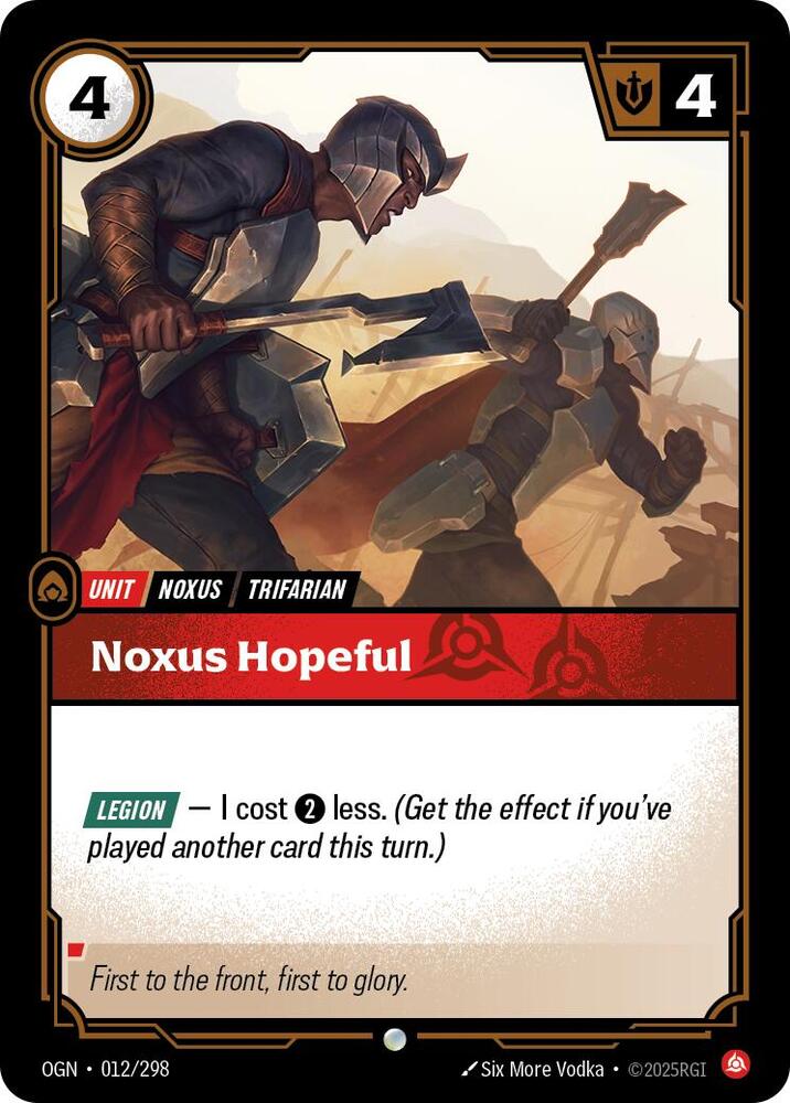 Noxus Hopeful 012/298 (Origins)  - Foil