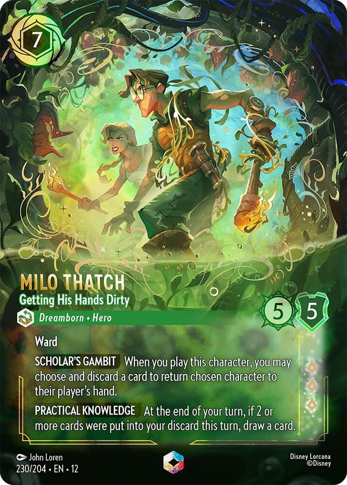 Milo Thatch - Getting His Hands Dirty - 230/204 (Enchanted) - Wilds Unknown (12)