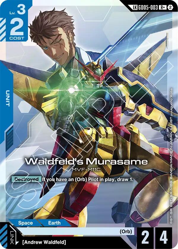 Waldfeld's Murasame (GD05-003) (R+) (Link Rare)