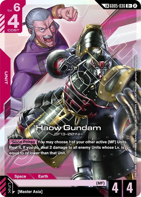 Haow Gundam (GD05-036) (R+) (Link Rare)