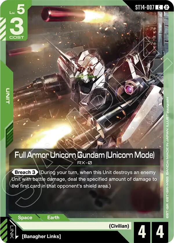 Full Armor Unicorn Gundam (Unicorn Mode) (ST14-007)