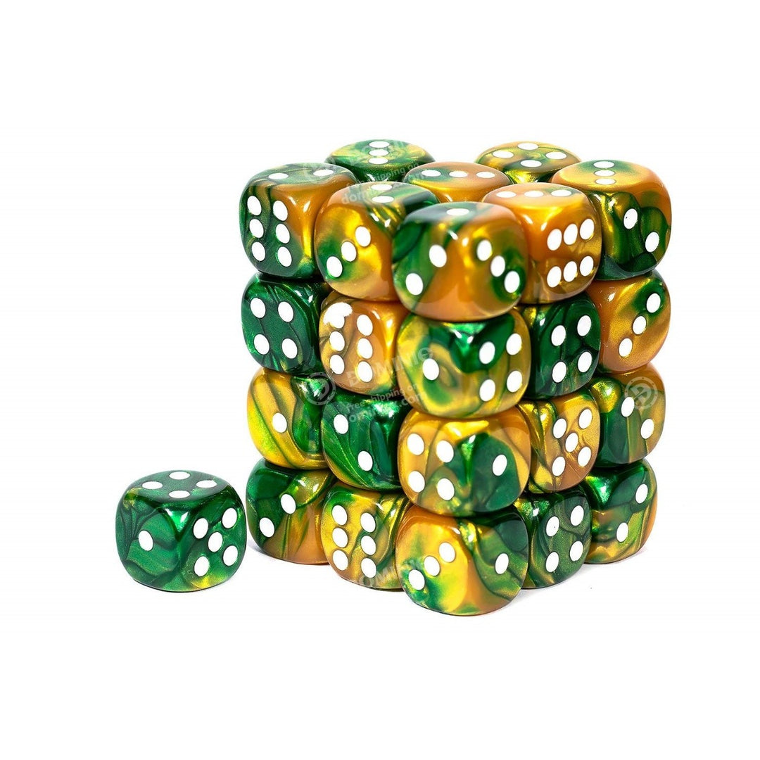 CHX 26825 Gemini 12mm d6 Gold-Green/White Block (36)