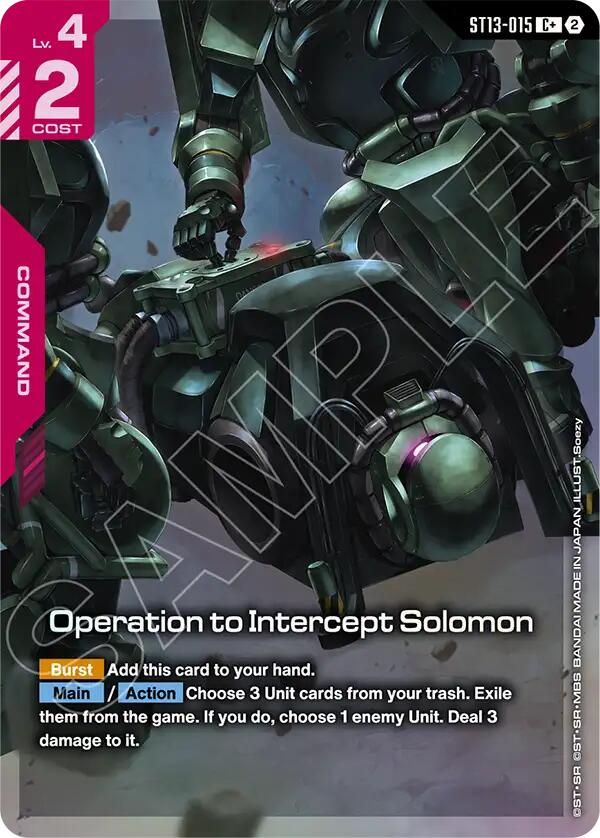 Operation to Intercept Solomon (ST13-015) (C+) (Alternative Art)