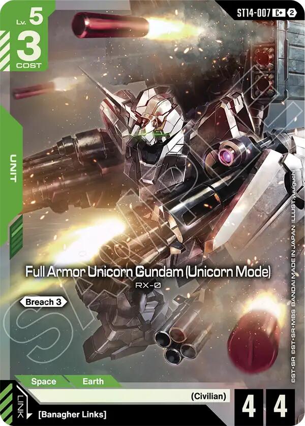 Full Armor Unicorn Gundam (Unicorn Mode) (ST14-007) (C+) (Alternative Art)