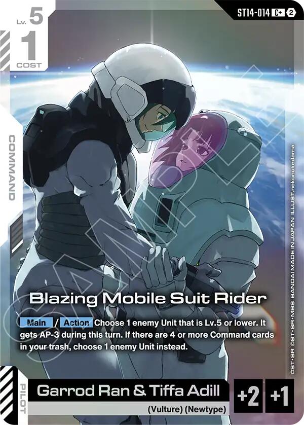 Blazing Mobile Suit Rider (ST14-014) (C+) (Alternative Art)