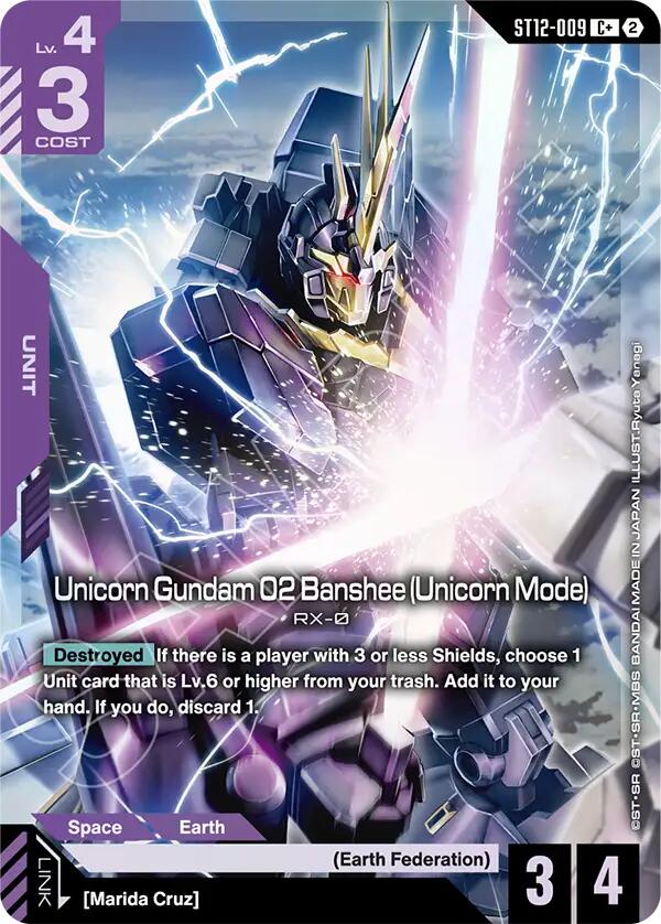 Unicorn Gundam 02 Banshee (Unicorn Mode) (ST12-009) (C+) (Alternative Art)