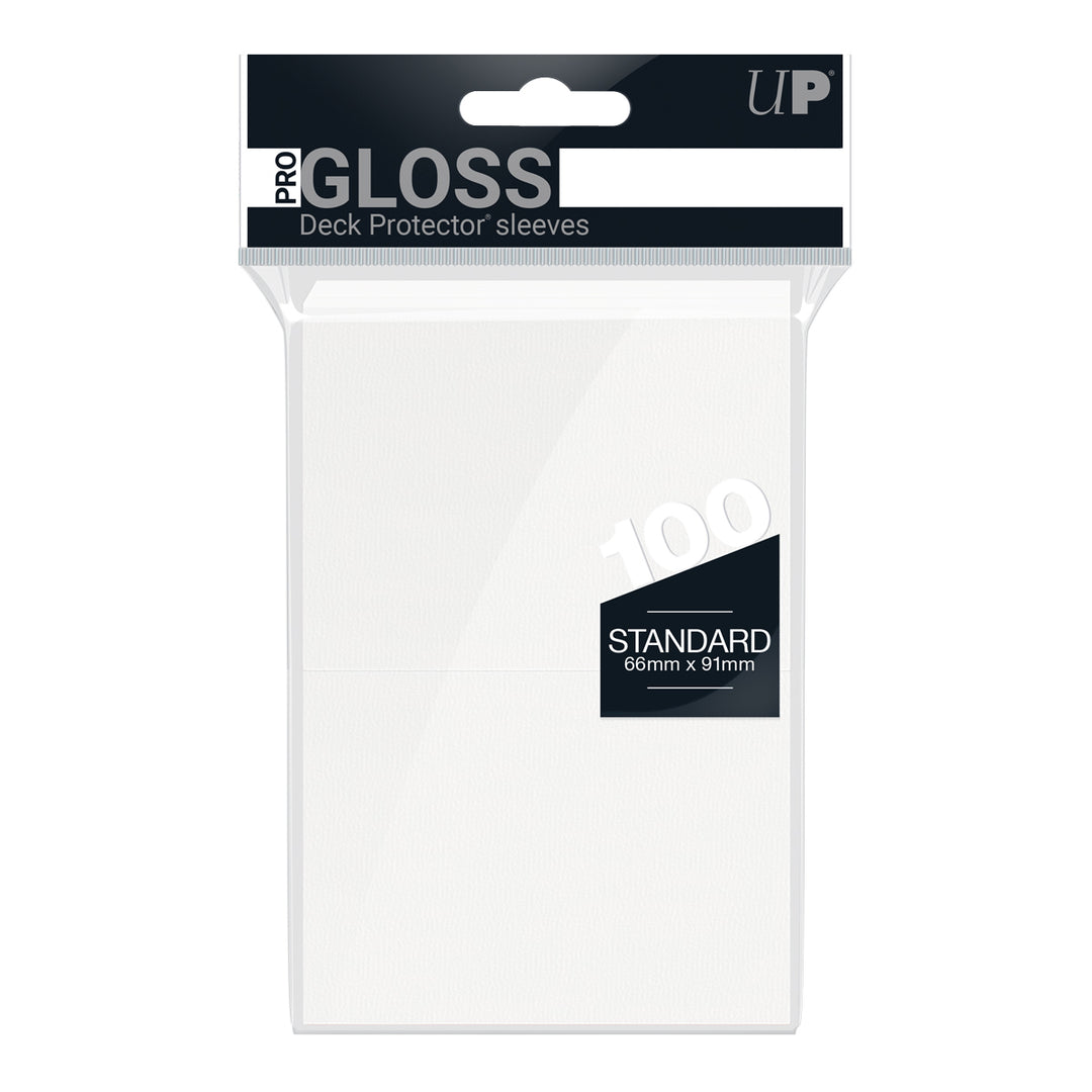 Ultra Pro: UP82690 PRO-Gloss 100ct Standard Deck Protector sleeves: White