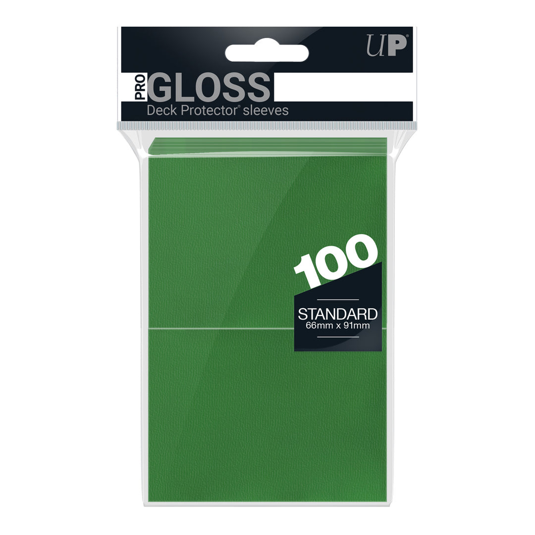 Ultra Pro: UP82693 PRO-Gloss 100ct Standard Deck Protector sleeves: Green